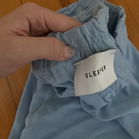 Party Pajama Set with Detachable Feathers in Celeste - Picture 4 of 4